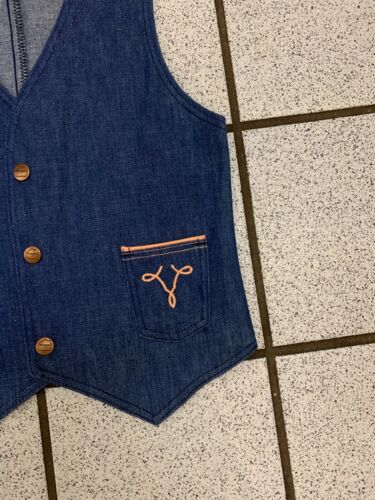 Vintage Mädchen Jeansweste blau Jeans Western Cowboy Wrangler 70er Hippie Gr. 7 / 8 - Bild 3 von 8