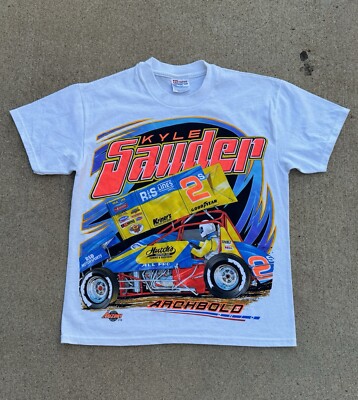 Vintage Kyle Sauder RSD Motorsports Racing Shirt Youth Large 14-16 Y2K