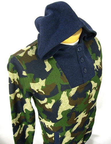 CREWCUTS EVERYDAY J CREW HOODIE BOYS LONG SLEEVE SIZE 16 CAMOUFLAGE GREEN - Picture 5 of 12