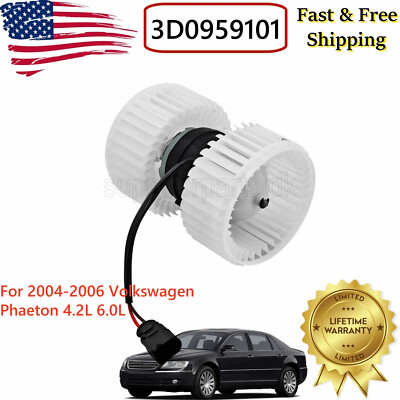 NEW 3D0959101 Heater Blower Motor For Volkswagen Phaeton 2004-2006 4.2L 6.0L
