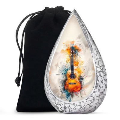 Guitar Harmony Cremation Urns for Ashes Adult Mom, Decorative Urn (10 Inch)