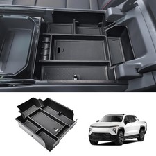 Center Console Organizer Compatible with 2024 2025 2026 Chevy Silverado EV WT...