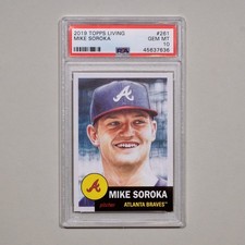 2020 Topps MLB Living Set Card #261 - Mike Soroka - SP /2239 PSA 10 POP 53