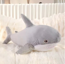 55cm Shark Plush Toy Grey Soft Stuffed Animal Ocean Sea Life Hug Pillow Kid Gift