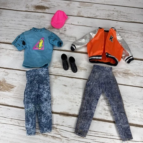 Vintage Mattel 1990 Kevin Teen Doll Outfits Shoes Hat