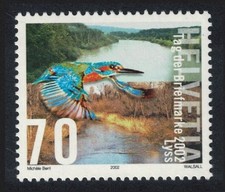 Switzerland Kingfisher Bird Stamp Day 2002 MNH SG#1535