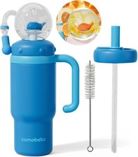 Insulated Whale Fountain Cup, 24 oz Stainless Steel 24 Ounces, royalblue