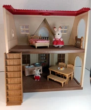 CALICO CRITTERS RED ROOF COZY COTTAGE CC2029 + BONUS HOPSCOTCH BABY RABBIT