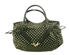 Kate Spade Stevie Nylon Baby Diaper Bag Shoulder Tote Black - Red Inside