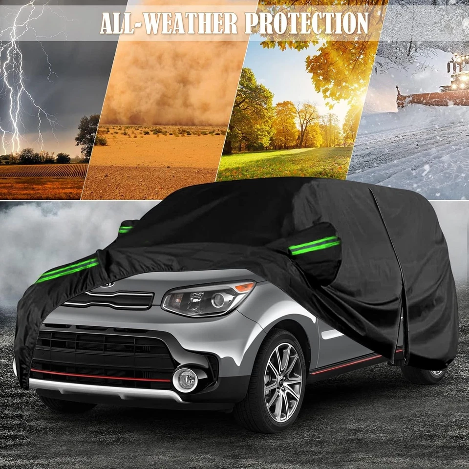 6 Layers Waterproof Car Covers Replace for 2010-2025 Kia Soul Hail Protection Foto 4 de 4