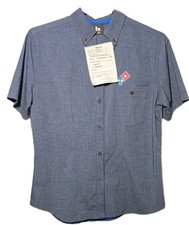 Dominos Pizza BARCO Prototype Uniform Blue Short Sleeve MEDIUM Dp1050