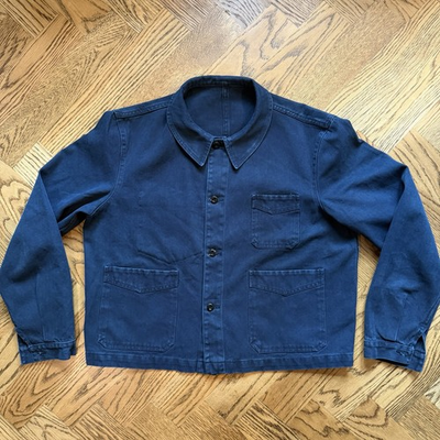 #ad #ad Brut Archives Cropped French Chore Jacket Indigo Navy Blue HBT Size M $250.00