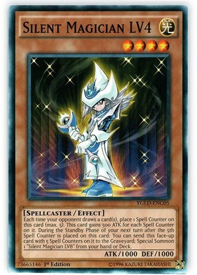 Silent Magician LV4 - YGLD-ENC05 - Common - 1st Edition NM Yugioh