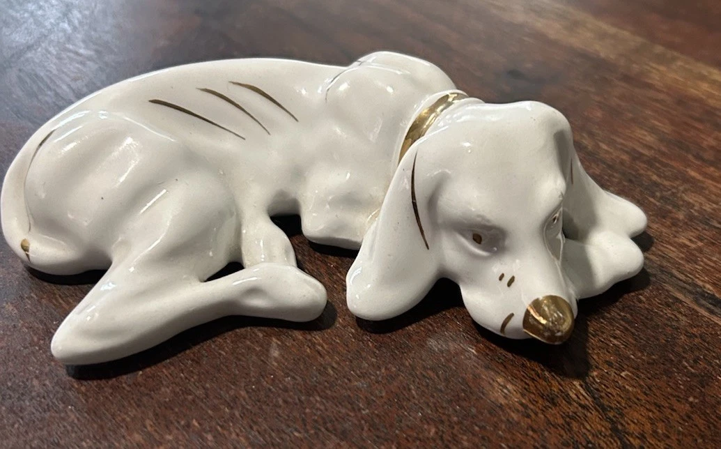 Capodimonte Dog In Antique Ceramic & Porcelain Figurines for sale