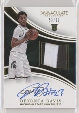 2016-17 Panini Immaculate Collegiate 53/99 Deyonta Davis #50 Patch Auto 7qg