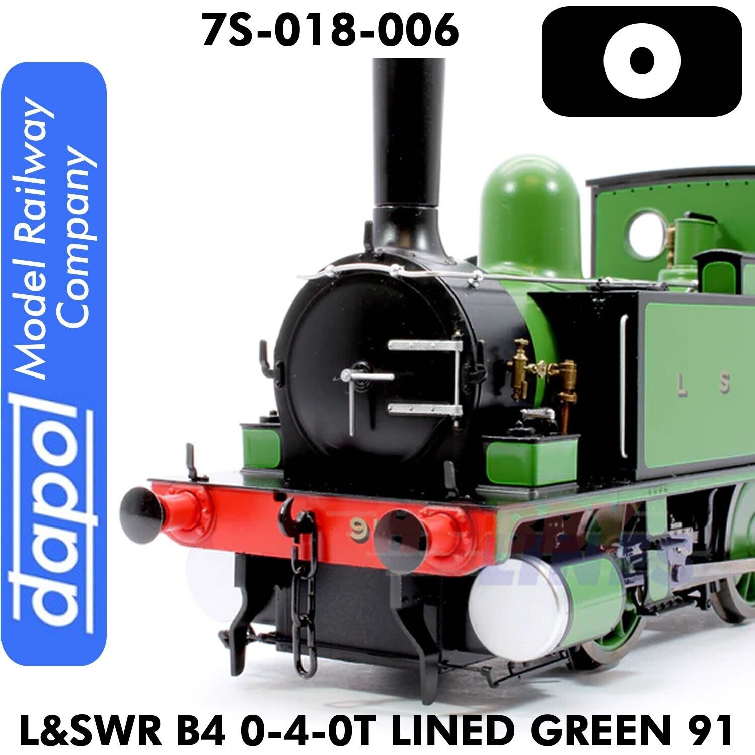 L&SWR B4 0-4-0T LINED GREEN 91 Tank Engine Locomotive O 1:43 Dapol 7S ...