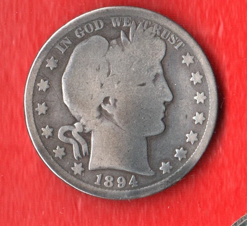 1894-S BARBER HALF DOLLAR LY Visible SILVER