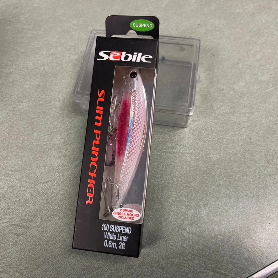 Sebile Puncher 2 3/8" Lot of 2- Lipped Jerkbait Lure Suspendin White Liner 1/8oz - Image 2 of 4