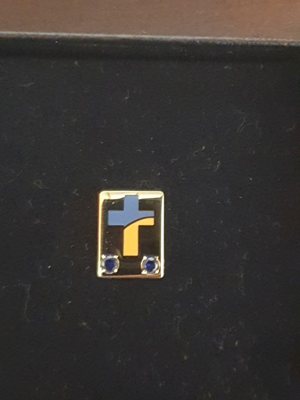 Vintage 1/10 10K GF 15 Year Employee Service Award Lapel Pin w/ Box