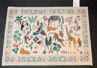 Ruggable Jingle Jingle 2'x3' Rug Cover Animals Nursery Kids Washable $139 Retail
