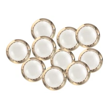10pcs Gold White Pearl Buttons 18mm 0.41" Height Sewing Button Style D