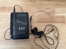 General Electric Walkman Cassette 3-5476B AM/FM with Original Headphones TESTED