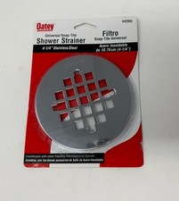 OATEY 4-1/4 in. Round Universal Snap-In Shower Strainer in Stainless Steel.