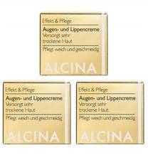 3x Alcina E Augen und Lippencreme pflegende K...