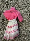 Vintage Barbie Happy Go Mod 1969 Dress Pink & White with Silver Belt