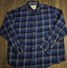 Mens Original Weatherproof Vintage Long Sleeve Plaid Flannel Button Up Shirt XL