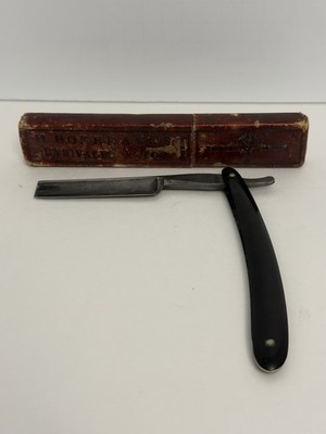 Joseph Elliot's Best Silver Steel Straight Razor Razor w/ H Boker & Co Box 