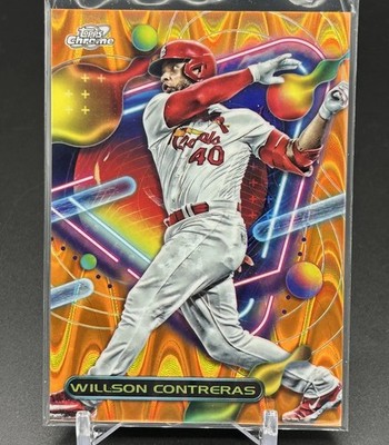 2023 Topps Cosmic Chrome Willson Contreras #189 Orange Galactic Refractor /25