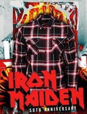 Dixxon Flannel Co Mens 2XL XXL Iron Maiden 1975 50th Anniversary Long Sleeve