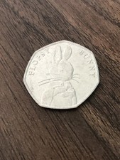 2018 Flopsy Bunny 50p coin Fifty Pence Beatrix Potter