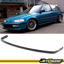 Fits 90 91 Honda Civic 3/4 Door OE Style Front Bumper Lip Spoiler Unpainted PU