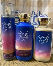 bath & body works Beach Nights set of 3: mist, lotion & shower gel