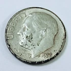 1953 S Roosevelt Dime 90% Silver 10c US Coin, VERY FINE CONDITION #6963