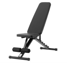 Adjustable Workout Weight Bench Press, Foldable for Home Gym, Black