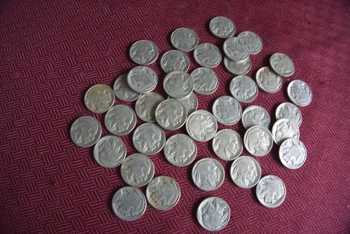 BUFFALO NICKELS LOT OF 42