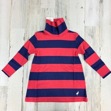 The Beaufort Bonnet Company Tenley Tunic Turtleneck Red Navy Blue Stripe 4T NWT