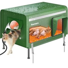 Pawtners Heated Outdoor Cat House for Outside Cats, 26'' XL Insulated Weather...