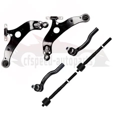 6pcs Front Lower Control Arm And Ball Joint Tie Rod For 2004-2010 Toyota Sienna