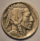 #3 Nicer Low Mintage fine++ 1919 D Buffalo Head Nickel