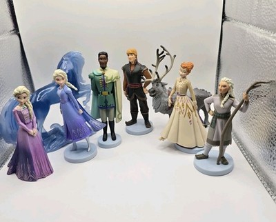 Disney Frozen & Frozen II Figurine Set   Lot of 8 Characters PVC Cake Toppers