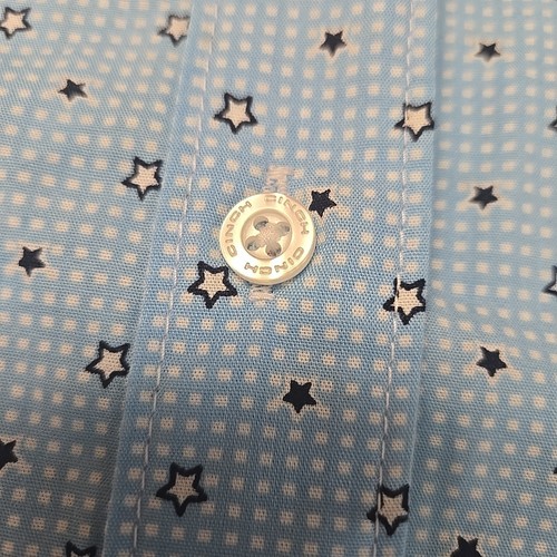 Cinch Ladies Light Blue Star Western Shirt Size Large Flip Cuff MSW9165023 - Picture 9 of 11