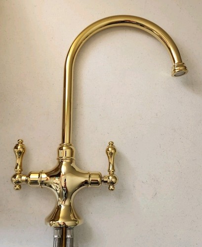 Signature Hardware SH349718PB Isabel 1.8 GPM Double Handle Bar Faucet