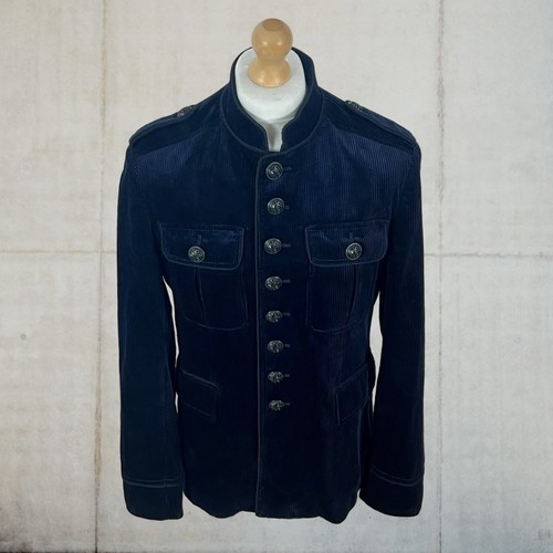 Pretty Green Who’s Next Military Cord Tunic - Jacket In Navy Blue Fits Medium - Imagen 9 de 23