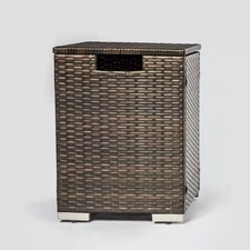 Brown Rattan Propane Tank Cover Gas Bottle Cover Outdoor Wicker Gas Cylinder