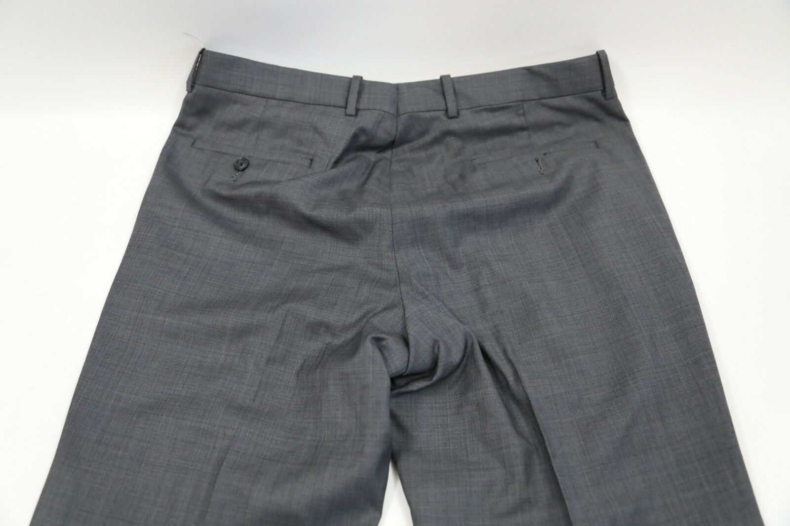 Peter Millar Solid Gray Flat Front Trousers Size … - image 5