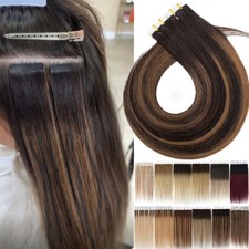 CLEARANCE Invisible Tape In Human Remy Hair Extensions Skin Weft 200G Full Head